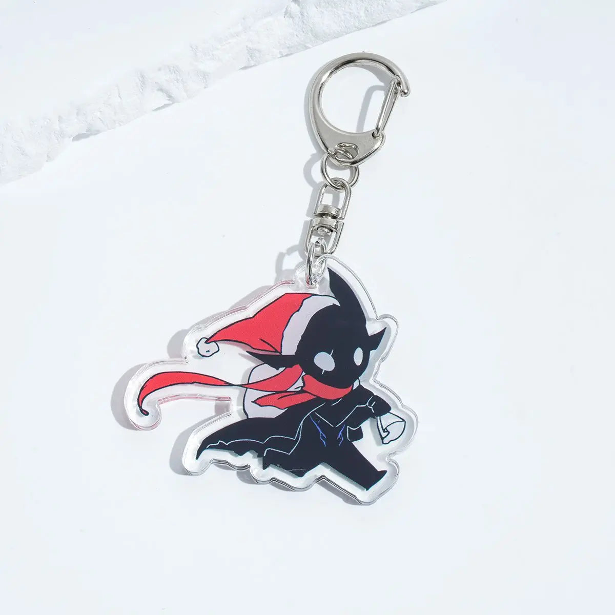 Chibi Red-Cloaked Shadow Keychain – Solo Leveling Acrylic Accessory (5cm)