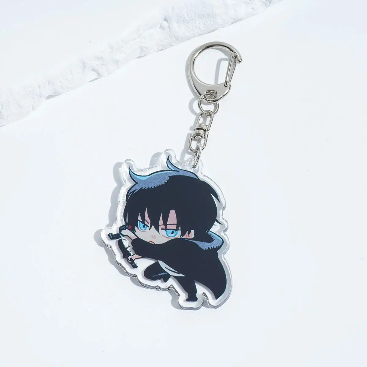 🔑 Shadow Blade Jin-Woo Keychain – Anime Solo Leveling Acrylic Keychain Accessories
